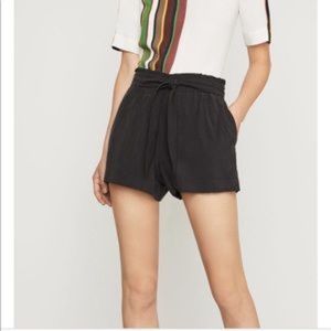 Bcbgmaxazria Belted Paper Bag Waist Shorts Black Size 4